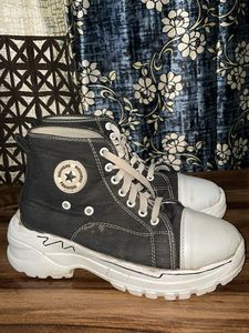 Vintage Platform High-Top Sneakers