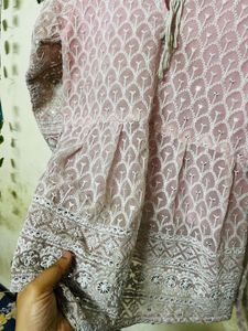 Pink Embroidered Kurta