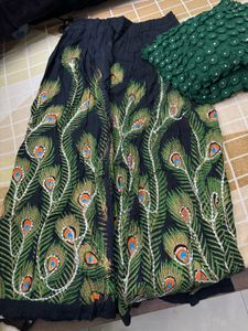 Lehenga Choli Rajasthani Skirt Set Peacock