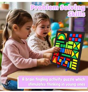 Colourful Magnetic Geometric Puzzle For Kids