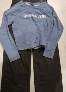 Women&#39;s Jeans Pant And Tshirt Combo