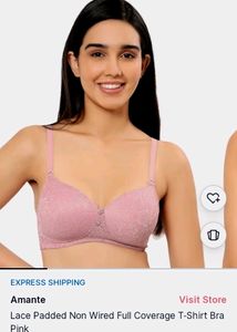 Amante non wired Lace padded T shirt bra