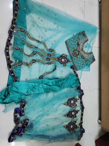 Bridal Lehenga Choli Saree With Stiched Blouse