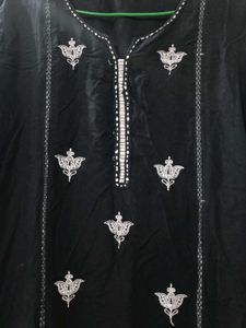 Rangriti Black Embroidered Kurta