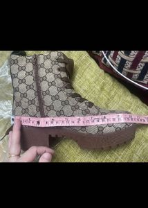 Gucci GG Canvas Ankle Boots