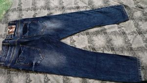 Unisex Mid Waist Denim Jeans