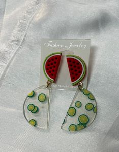 Brand new Fun Fruit Slice Dangle Earrings