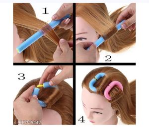 GLAMOUROUI self holding Hair Curling Flexi rods Ha