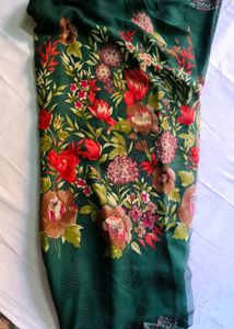 Green Floral Saree