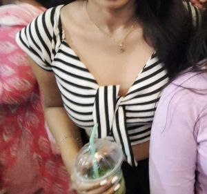 Striped Tie-Front Crop Top For Casual, Party &amp; Str