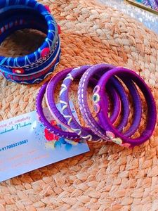 Handcrafted thread Bangles set