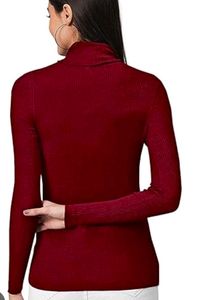 Burgundy Turtleneck Top🍒