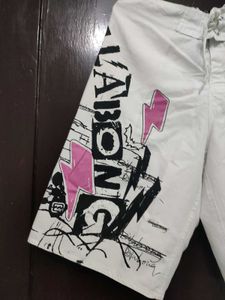 Billabong White Graphic Unisex Board Shorts