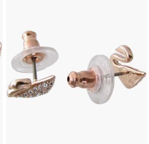 Swarovski Swan Stud Earrings
