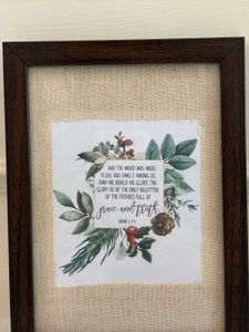 Handmade Framed Bible Verse Art