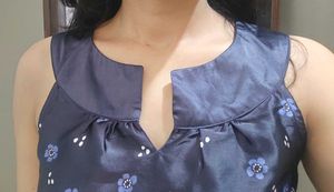 Paisley Print Kurti With Side Slits And Boat Neck