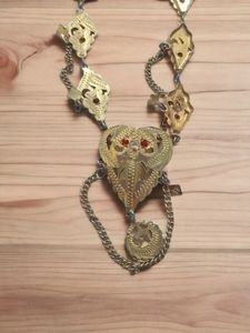 Golden Artificial Necklace ( In Trend )