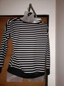 Black &amp; White Vertical Stripes Full Co-ord