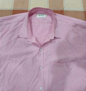 Pink Striped Button-Down Shirt