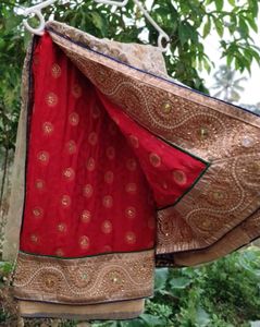 Elegant Red Saree