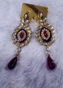 Heavy Long Dimond  Ear Rings