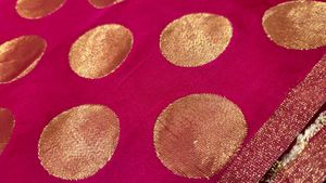 Maroon &amp; Gold Dress Material