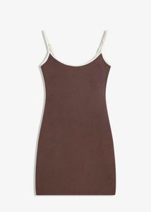 Brown Mini Slip Dress