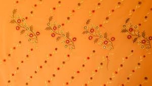 Embroidery flower Saree