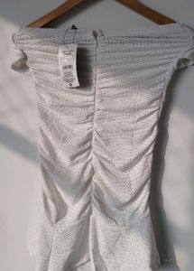 Chic White Bodycon Mini Dress🤍