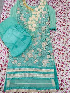 kurta set with pants nd dupatta