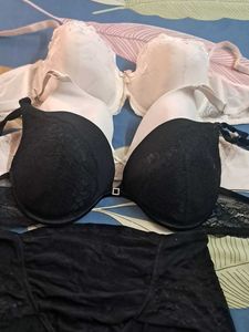 Combo Of Four Imported Fabric Bra N Panty