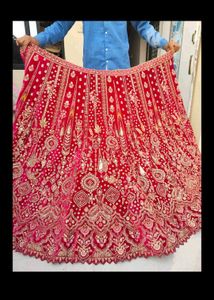 Elegant Red Velvet Lehenga