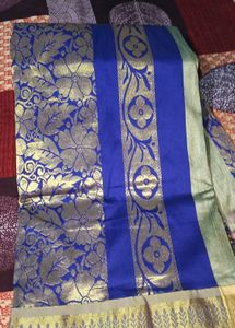Elegant Blue Banarasi Saree