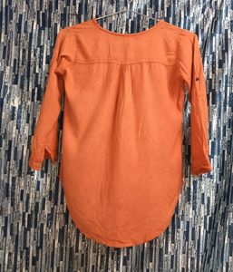 Orange Long Sleeve Top