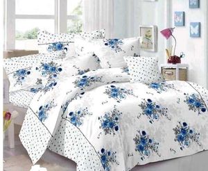 Floral Print Double Bedsheet With 2 Pillow Cover