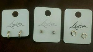 Set Of 3 Gold Plated Studs