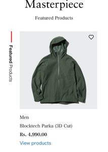 Uniqlo BLOCKTECH Windcheater Parka – Lightweight