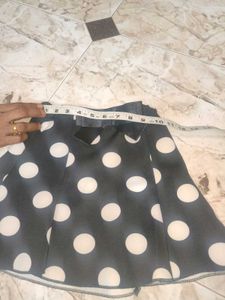 Polka Dot Black Mini Skirt