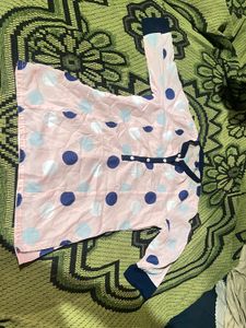 Cute Polka Dot Night Suit