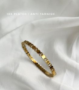 18K Plated Hexagon CZ Bracelet
