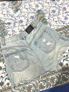 Distressed Denim Shorts