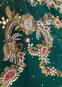 Full Zari Work Bride Saree Hand Made Without Damag