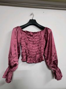 Satin Pink Top