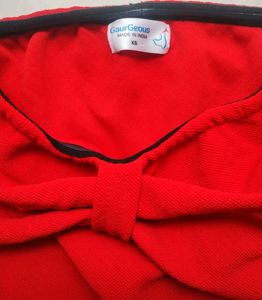 Casual Cape Sleeves Solid Women Red Crop Top