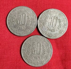 Old 50paise Coins Of 1985 - Foreign Mint