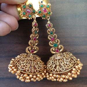Bridal Jhumka Fine Stone Work