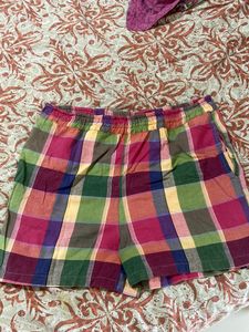 Cute Colourful Cotton Short For Womens