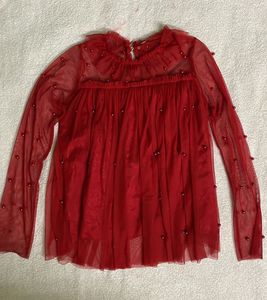 Red Beads Party Wear Top 🌹