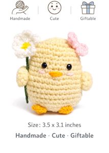 Crochet Chick with Flower