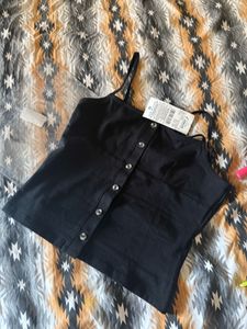 asos design black top